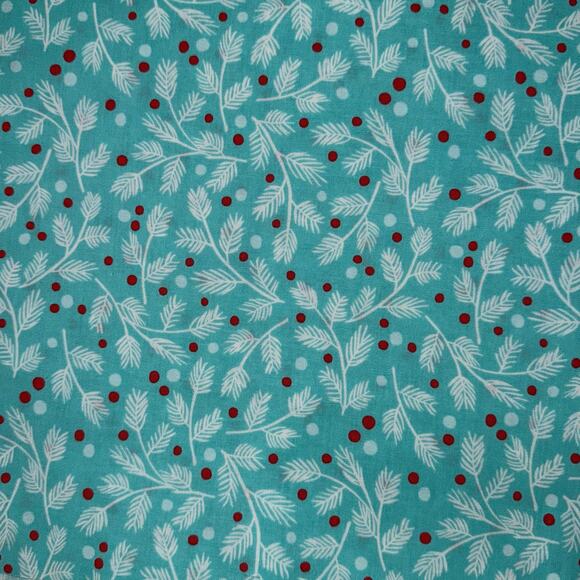 Winter Christmas Furry and Bright in Teal by Andover Fabrics - 1 Yard - Picture 2 of 7